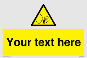 Custom warning sudden loud noise